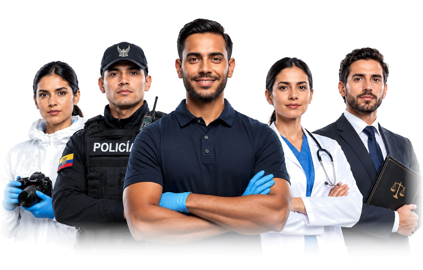 Profesionales que usan estos equipos: criminalística, policía, técnico de campo, investigación universitaria, personal hospitalario y peritaje legal